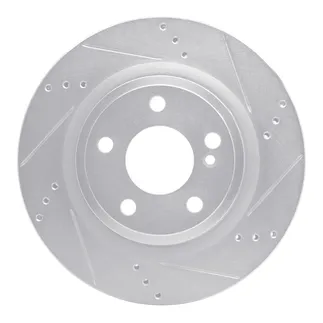 R1 Concepts EDZ-63163R Brake Rotor Drilled and Slotted Silver